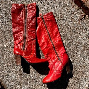 Jeffrey Canpbell sexy vintage red boots ❤️👢